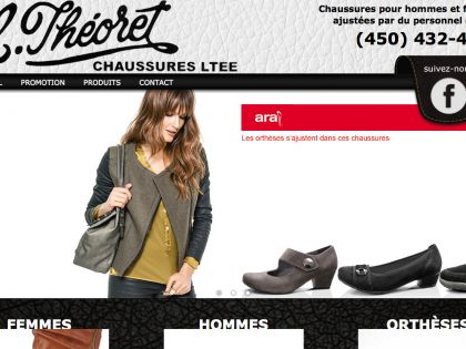 Conception site web à Saint-Jérôme pour R. Théorêt Chaussures
