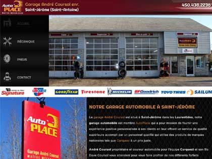 Conception site web à Saint-Jérôme pour Garage André Coursol enr.