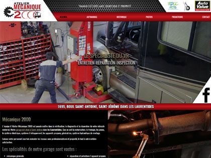 Conception site web à Saint-Jérôme pour Mécanique 2000