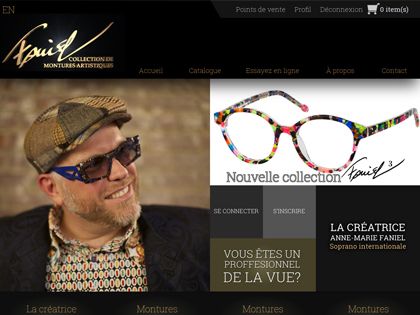 Conception site web à Saint-Jérôme pour Montures Faniel